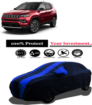 Amexride Car Cover For Jeep Compass 1.4 Sport Petrol (With Mirror Pockets)(Multicolor)