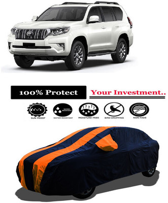 Amexride Car Cover For Toyota Land Cruiser Prado (With Mirror Pockets)(Orange)