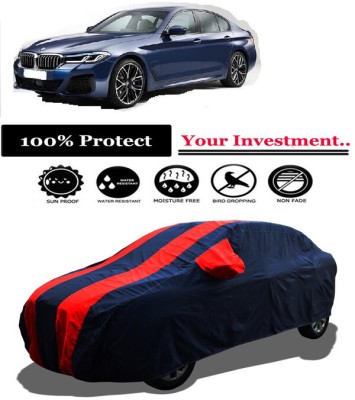 Amexride Car Cover For BMW 5 Series 530i M Sport Petrol (With Mirror Pockets)(Red)