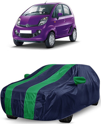 ANTOFY Car Cover For Tata Nano CNG XM (With Mirror Pockets)(Green, Blue)