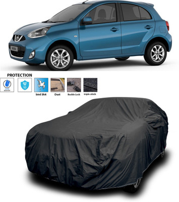CODOKI Car Cover For Nissan Micra (With Mirror Pockets)(Black)