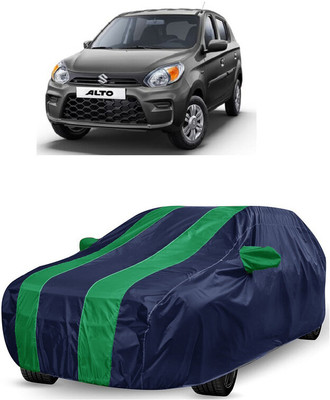 ANTOFY Car Cover For Maruti 800 (With Mirror Pockets)(Green, Blue)