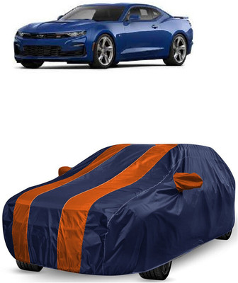 ANTOFY Car Cover For Chevrolet Camaro 3.6L (With Mirror Pockets)(Orange, Blue)