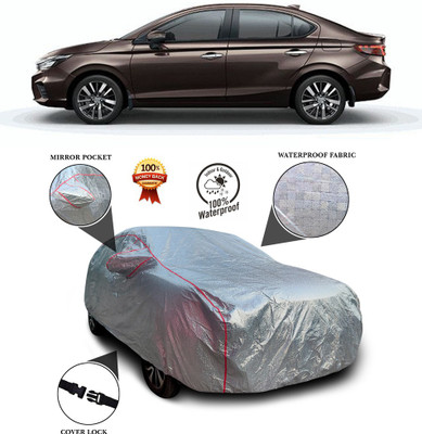 PAGORA Car Cover For Honda City ZX (With Mirror Pockets)(Silver)