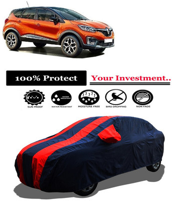 Amexride Car Cover For Renault Captur 1.5 Petrol RXL (With Mirror Pockets)(Red)