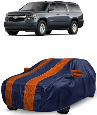 ANTOFY Car Cover For Chevrolet Tahoe 5.3L V8 (With Mirror Pockets)(Orange, Blue)