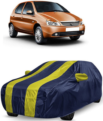 ANTOFY Car Cover For Tata Indica DLX (With Mirror Pockets)(Yellow, Blue)