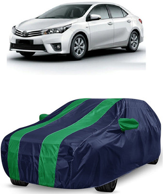 ANTOFY Car Cover For Toyota Corolla Altis D-4D Limited Edition (With Mirror Pockets)(Green, Blue)