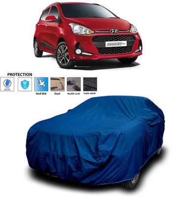 PAGORA Car Cover For Hyundai Grand i10 (With Mirror Pockets)(Blue)