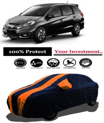 Amexride Car Cover For Honda Mobilio V Option i DTEC (With Mirror Pockets)(Orange)