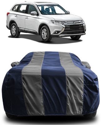 SUGASHRI Car Cover For Mitsubishi Outlander SUV (With Mirror Pockets)(Grey, Blue)