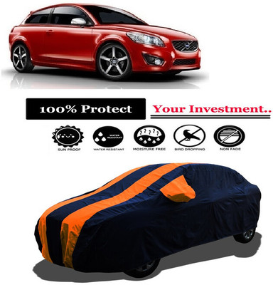 Amexride Car Cover For Volvo C30 D5 (With Mirror Pockets)(Orange)
