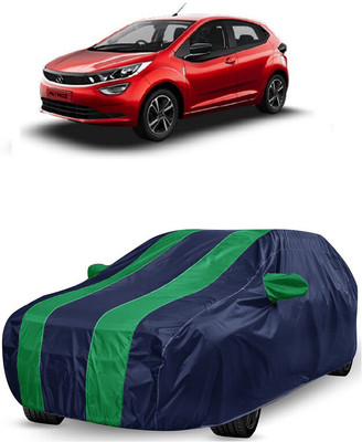 ANTOFY Car Cover For Tata Altroz XZ Diesel (With Mirror Pockets)(Green, Blue)
