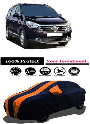 Amexride Car Cover For Renault Lodgy 110PS RxL 7 Seater (With Mirror Pockets)(Orange)