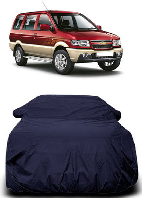 Autoprime Car Cover For Chevrolet Tavera 8 Seater (With Mirror Pockets)(Blue)