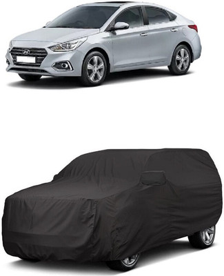ANTOFY Car Cover For Hyundai Verna CRDi 1.6 AT SX Option Diesel (With Mirror Pockets)(Grey)