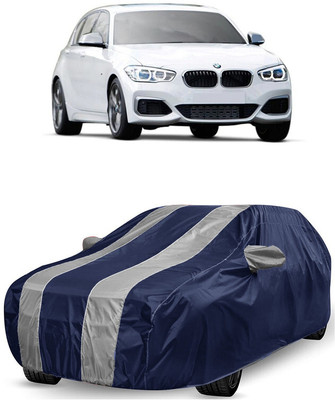 ANTOFY Car Cover For BMW 1 Series 118d Prestige diesel (With Mirror Pockets)(White, Blue)