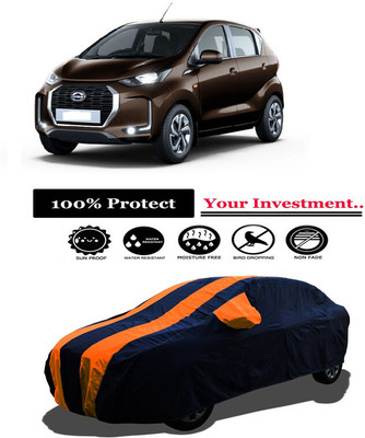 Amexride Car Cover For Datsun redi-GO (With Mirror Pockets)(Orange)