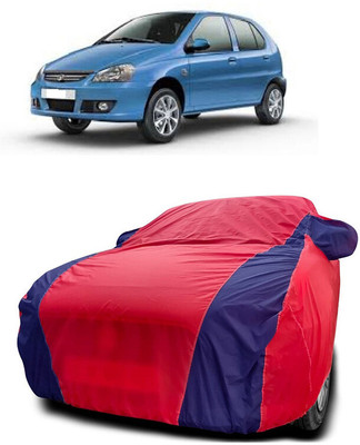 Autoprime Car Cover For Tata Indica V3 (With Mirror Pockets)(Red, Blue)