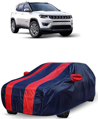 ANTOFY Car Cover For Jeep Compass 2.0 Limited Plus AT Diesel (With Mirror Pockets)(Red, Blue)
