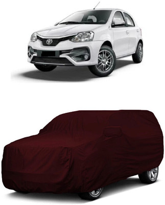 ANTOFY Car Cover For Toyota Etios Liva 1.4 GD Diesel (With Mirror Pockets)(Maroon)