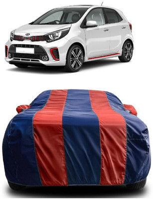 SUGASHRI Car Cover For Kia Picanto (With Mirror Pockets)(Red, Blue)