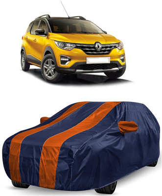 ANTOFY Car Cover For Renault Triber RXZ Petrol (With Mirror Pockets)(Orange, Blue)