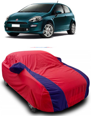 ANTOFY Car Cover For Fiat Punto Nsplit (With Mirror Pockets)(Red, Blue)