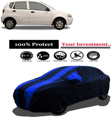 Amexride Car Cover For Chevrolet Aveo Uva 1.2 LS (With Mirror Pockets)(Multicolor)