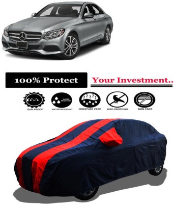 Amexride Car Cover For Mercedes Benz C-Class Progressive C 220d Diesel (With Mirror Pockets)(Red)