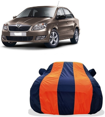 Tricway Car Cover For Skoda Rapid 1.6 MPI Active Petrol (With Mirror Pockets)(Orange)
