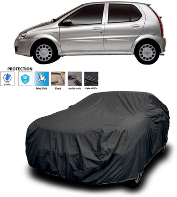 PAGORA Car Cover For Tata Indica V2 (With Mirror Pockets)(Black)