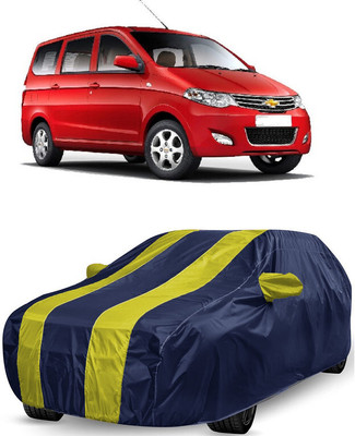 ANTOFY Car Cover For Chevrolet Enjoy (With Mirror Pockets)(Yellow, Blue)
