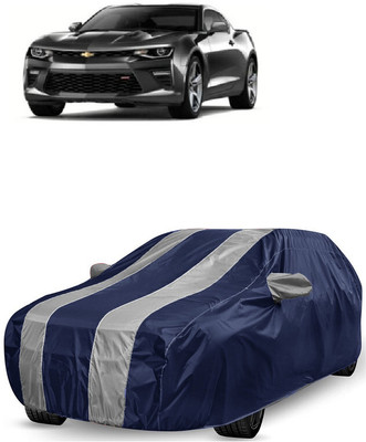 ANTOFY Car Cover For Chevrolet Camaro 6.2L (With Mirror Pockets)(White, Blue)
