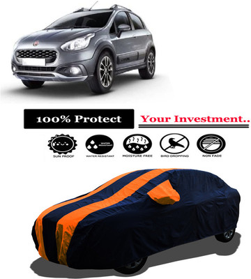 Amexride Car Cover For Fiat Avventura Urban Cross 1.3 Multijet Active Diesel (With Mirror Pockets)(Orange)