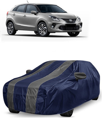 ANTOFY Car Cover For Toyota Glanza V CVT (With Mirror Pockets)(Grey, Blue)