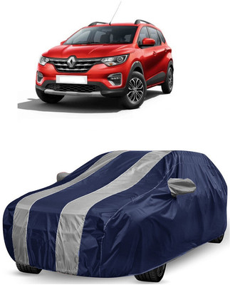 ANTOFY Car Cover For Renault Triber RXT Petrol (With Mirror Pockets)(White, Blue)