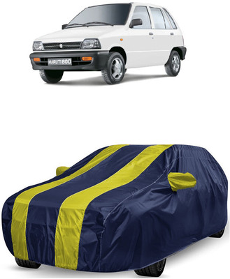ANTOFY Car Cover For Maruti 800 DUO AC LPG (With Mirror Pockets)(Yellow, Blue)