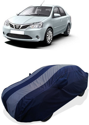 Coxtor Car Cover For Toyota Etios 1.5 Xclusive (With Mirror Pockets)(Grey)