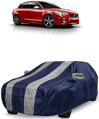 ANTOFY Car Cover For Volvo C30 D5 (With Mirror Pockets)(White, Blue)