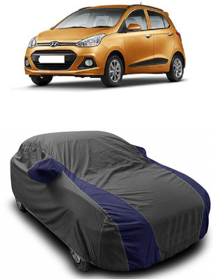 ANTOFY Car Cover For Hyundai i10 Sportz 1.1L LPG (With Mirror Pockets)(Grey, Blue)