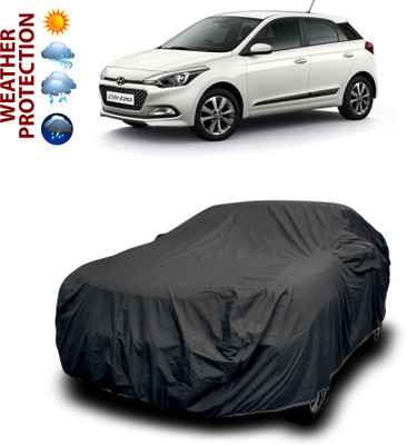 CODOKI Car Cover For Hyundai Elite i20 (With Mirror Pockets)(Black)