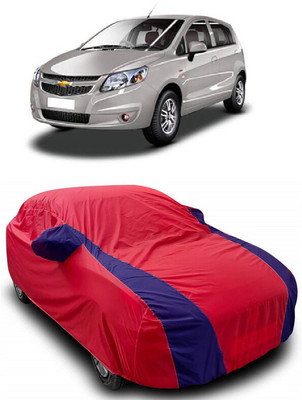ANTOFY Car Cover For Chevrolet Uva Split (With Mirror Pockets)(Red, Blue)