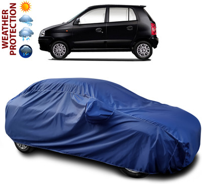 GOSHIV-car and bike accessories Car Cover For Hyundai Santro Xing (With Mirror Pockets)(Blue)