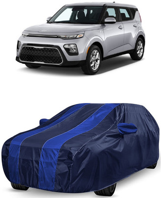 ANTOFY Car Cover For Kia Soul (With Mirror Pockets)(Blue, Blue)