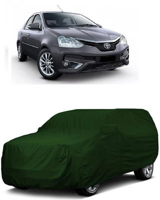 ANTOFY Car Cover For Toyota Platinum Etios 1.5 V (With Mirror Pockets)(Green)