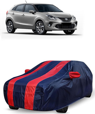 ANTOFY Car Cover For Toyota Glanza V CVT (With Mirror Pockets)(Red, Blue)