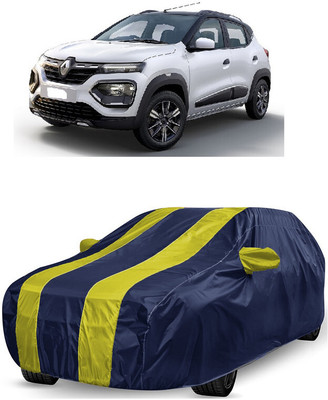 ANTOFY Car Cover For Renault Kwid (With Mirror Pockets)(Yellow, Blue)