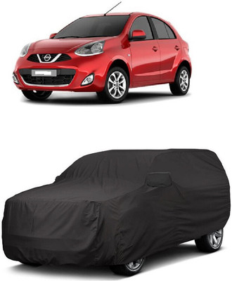 ANTOFY Car Cover For Nissan Micra XL Optional (With Mirror Pockets)(Grey)