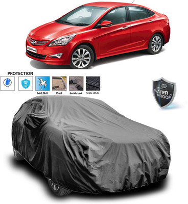 PAGORA Car Cover For Hyundai Verna Transform (With Mirror Pockets)(Grey)